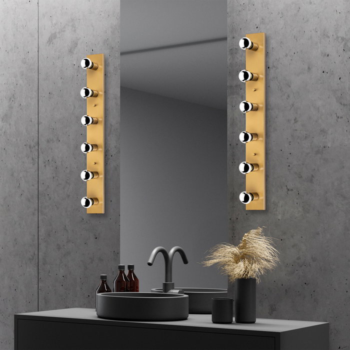 Opviq Lámpara de pared Mirro - 12237 Dorada